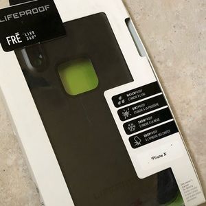 Life proof FRE Black / Green Apple iPhone X 10